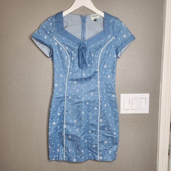 Dancing Days Nautical Vintage Inspired Mini Dress - Picture 1 of 5